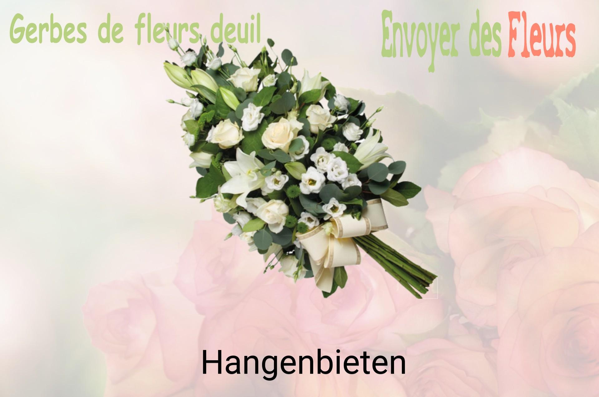 Gerbe de fleurs de deuil livrée à Hangenbieten